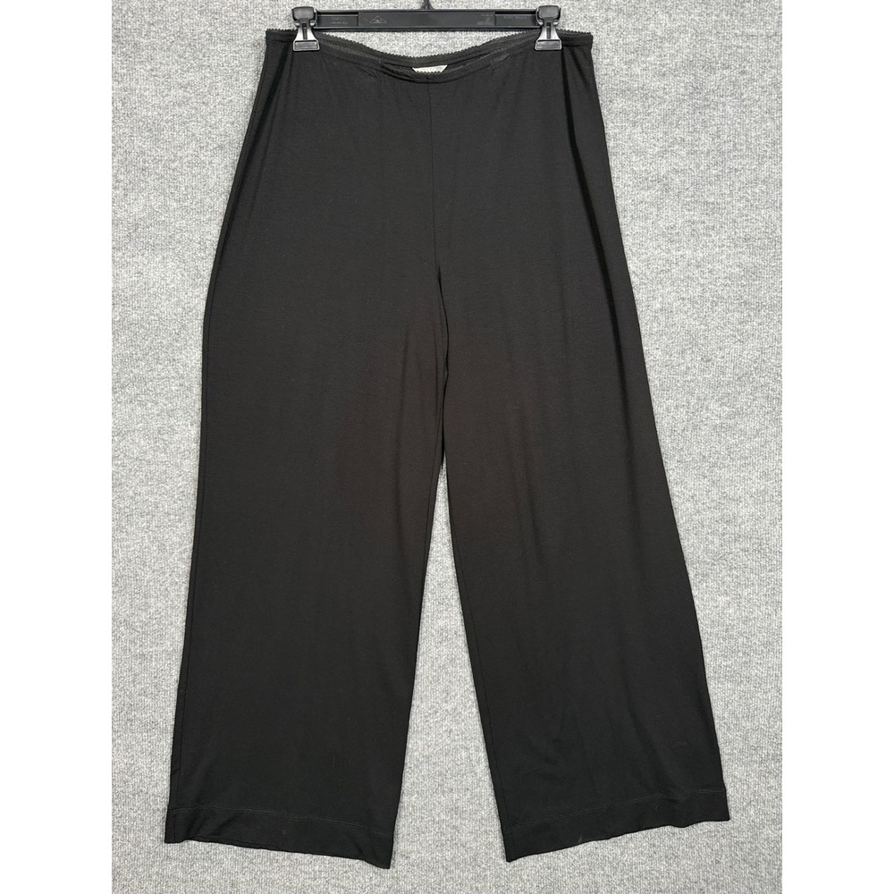 J.Jill Womens Size Large Pants Black Ponte Wide Leg Pull On Stretch High Waisted